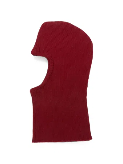 Ernest W Baker Ribbed-knit Balaclava In Red