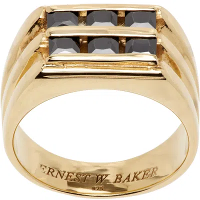 Ernest W Baker Six Stone リング In Black Stone