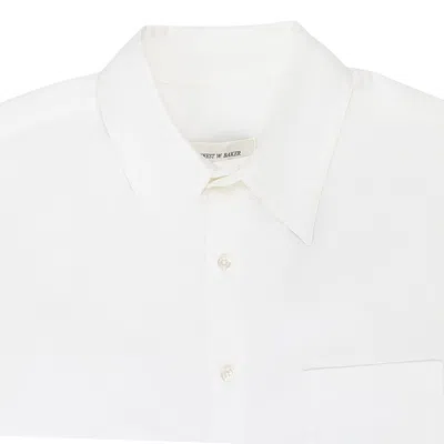 Ernest W Baker Sleeveless White Button-down Shirt