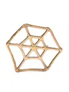 Ernest W Baker Spider Web Brooch In Gold