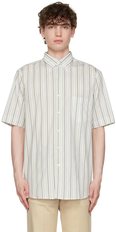 Ernest W Baker Ssense Exclusive Blue Stripe Shirt In Light Blue
