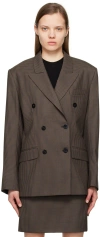 Ernest W Baker Ssense Exclusive Brown Blazer In Houndstooth Brown