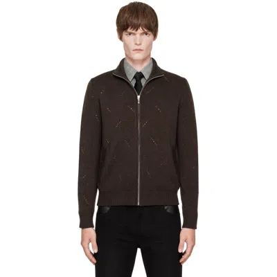 Ernest W Baker Ssense Exclusive Brown Crystal Embellished Track Jacket