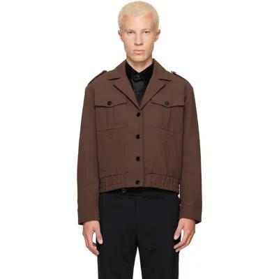 Ernest W Baker Ssense Exclusive Brown Military Bomber Jacket