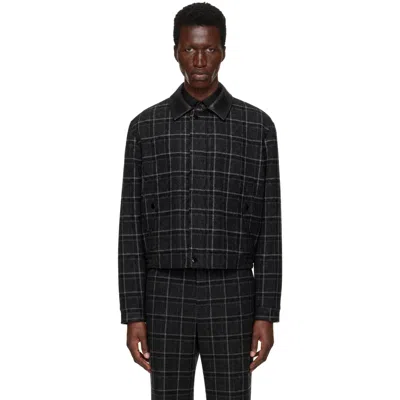 Ernest W Baker Ssense Exclusive Gray Check Bomber Jacket In Multi
