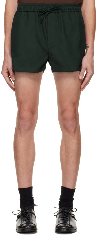 Ernest W Baker Ssense Exclusive Green Sport Shorts In Dark Green