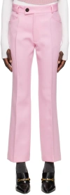 Ernest W Baker Ssense Exclusive Pink Flared Trousers In Pink