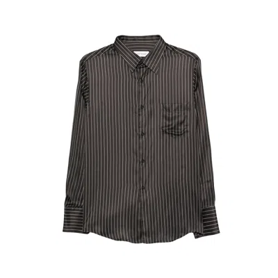 Ernest W Baker Striped Pocket Shirt In Black