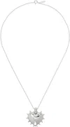 Ernest W Baker Studded Heart Necklace In Metallic