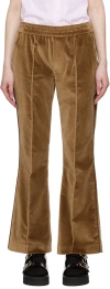 Ernest W Baker Tan Flare Trousers In Camel