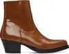 Ernest W Baker Tan Western Boots In Brown