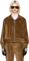 Ernest W Baker Tan Zip Jacket In Camel