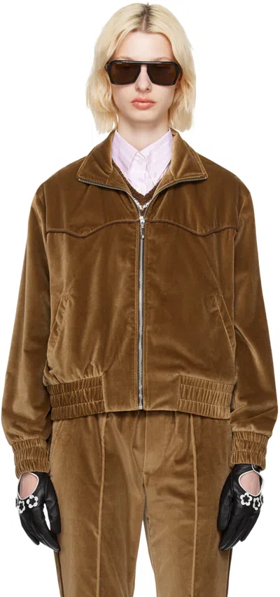 Ernest W Baker Tan Zip Jacket In Camel