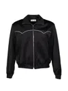 Ernest W Baker Western Piped Track Jacket In Black