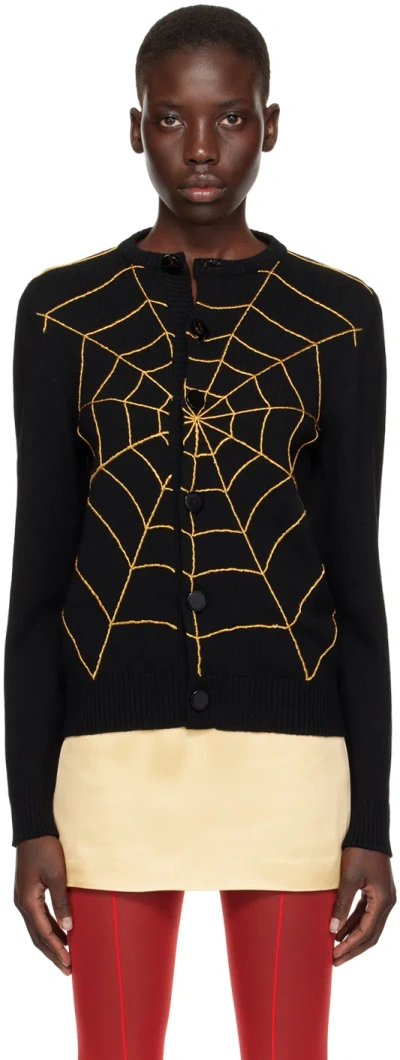 Ernest W. Baker Black Spider Web Cardigan