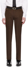 ERNEST W BAKER BROWN FLARED TROUSERS