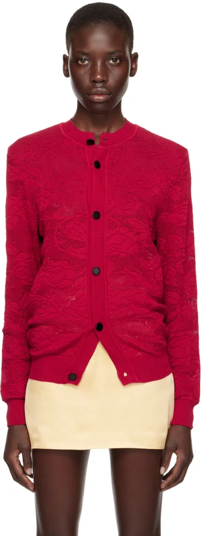 Ernest W. Baker Red Rose Cardigan