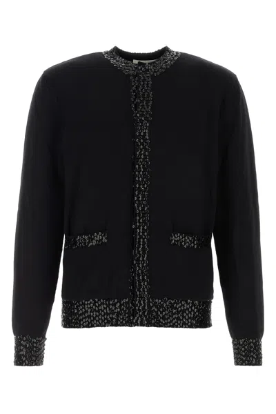 Ernest W.baker Black Wool Cardigan