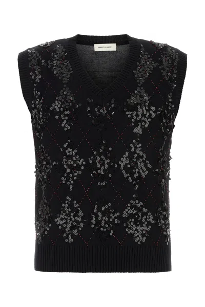 Ernest W.baker Black Wool Vest