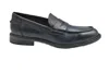 Ernesto Dolani Blue Leather Low Shoes In Black