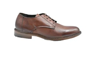 Ernesto Dolani Textured Leather Derby Shoes In Brown