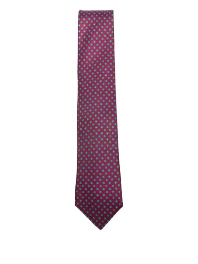 Errico Formicola Floral Polka-dot Tie In Purple