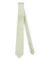 Errico Formicola Floral-print Silk Tie In Green