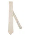 Errico Formicola Floral-print Silk Tie In Neutral