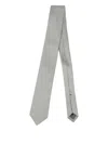 Errico Formicola Herringbone Silk Tie In Gray