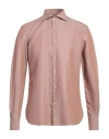Errico Formicola Napoli Man Shirt Khaki Size 15 ¾ Cotton, Linen