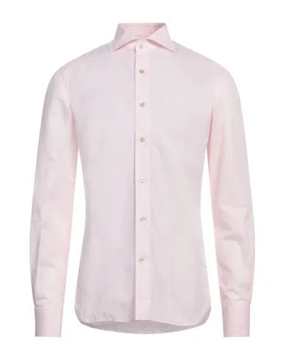 Errico Formicola Napoli Man Shirt Light Pink Size 15 ¾ Cotton, Linen