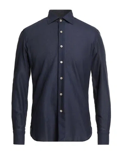 ERRICO FORMICOLA NAPOLI ERRICO FORMICOLA NAPOLI MAN SHIRT MIDNIGHT BLUE SIZE 15 ¾ COTTON