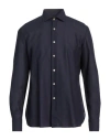 Errico Formicola Napoli Man Shirt Navy Size 16 ½ Cotton, Elastane
