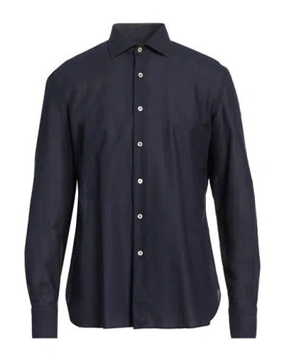 ERRICO FORMICOLA NAPOLI ERRICO FORMICOLA NAPOLI MAN SHIRT MIDNIGHT BLUE SIZE 16 ½ COTTON