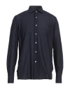Errico Formicola Napoli Man Shirt Navy Size 16 ½ Cotton, Elastane