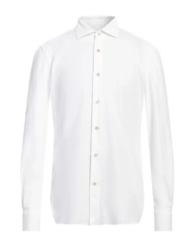 Errico Formicola Napoli Man Shirt White Size 17 ½ Cotton, Elastane