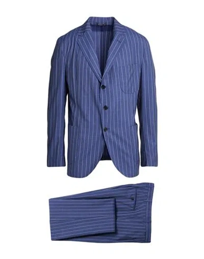 Errico Formicola Napoli Man Suit Navy Size 40 Wool In Blue