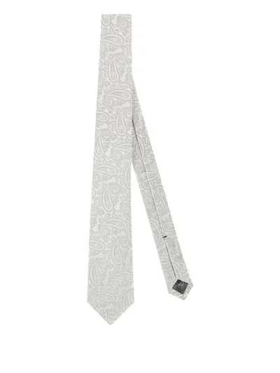 Errico Formicola Paisley-pattern Silk Tie In Gray