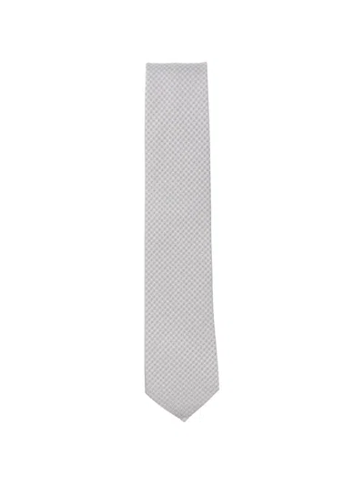 Errico Formicola Patterned Tie In Gray