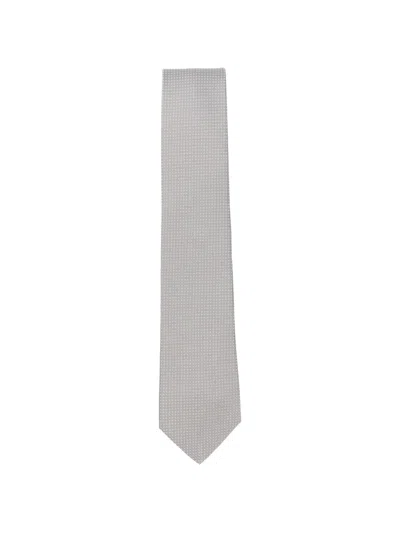 Errico Formicola Patterned Tie In Gray