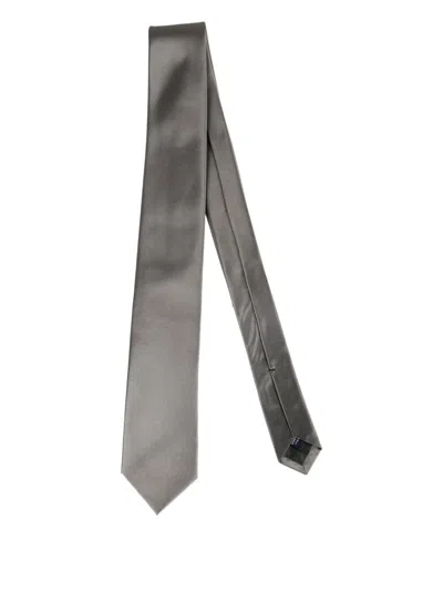 Errico Formicola Silk Tie In Gray