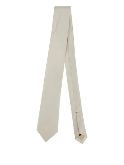 Errico Formicola Silk Tie In Neutral