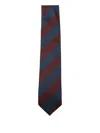 Errico Formicola Striped Silk Tie In Blue