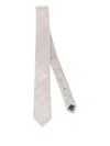 Errico Formicola Striped Silk Tie In Neutral