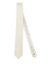 Errico Formicola Striped Silk Tie In Neutral