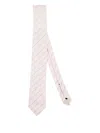 Errico Formicola Striped Silk Tie In Pink