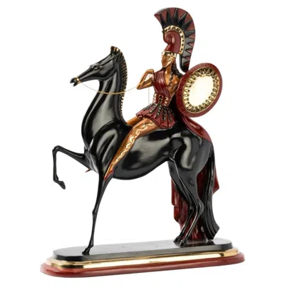 Pre-owned Erte Amazon Bronze Sculpture By Erté, 1985 In Gold