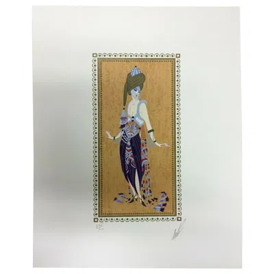 Pre-owned Erte Art Deco Modern Unframed Erté Hand Signed Thousand And One Nights Lithograph In Sand