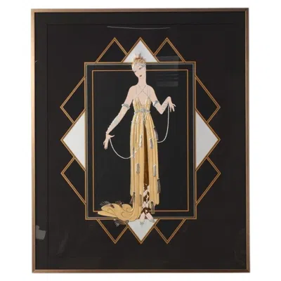 Pre-owned Erte Florida/pearl Dress 1980's In Black