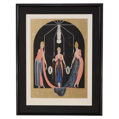 Pre-owned Erte Three Graces 1900's In Black